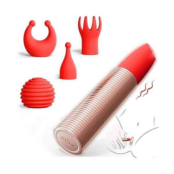 Vibrador de Clítoris con 5 Fundas Diferentes