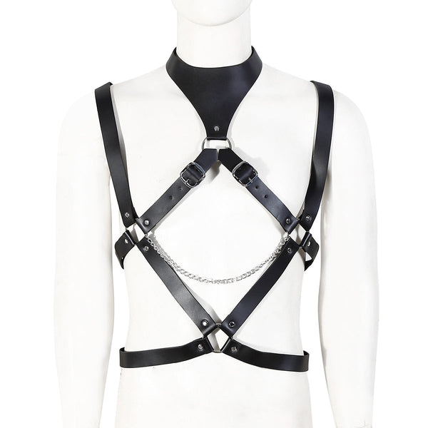 Adjustable PU Leather Bondage Restraint for Couples – Upper Body Coverage