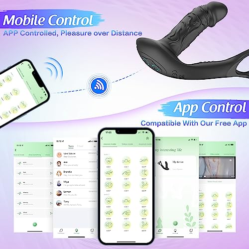 Masajeador de Próstata con 9 Configuraciones de Vibración y Movimientos de Balanceo