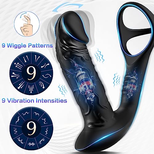Masajeador de Próstata con 9 Configuraciones de Vibración y Movimientos de Balanceo