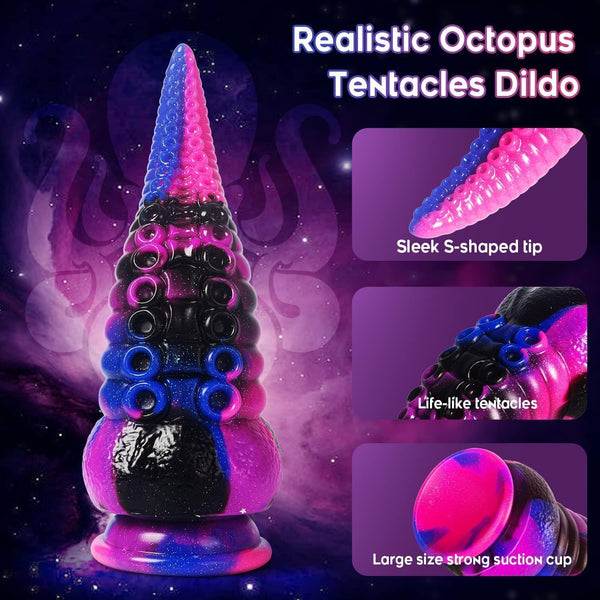 Tentacle Dildo: Masajeador de Próstata Realista de Silicona de 8.7"