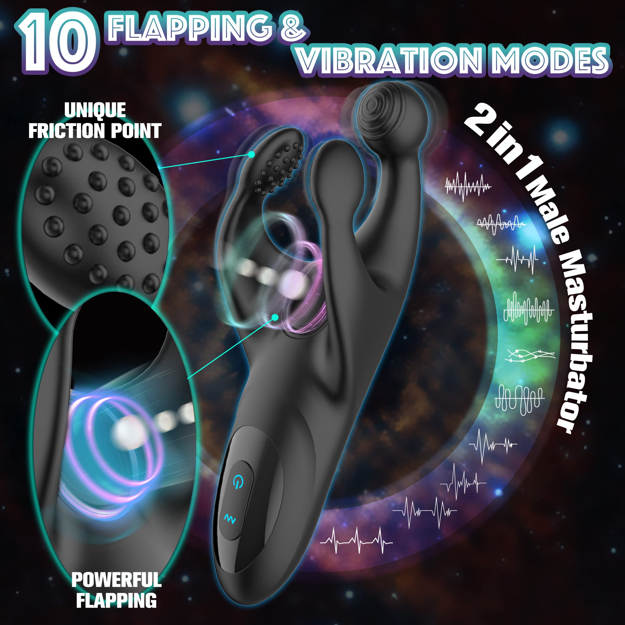 Vibrador de Pene con Golpeteo y Vibración
