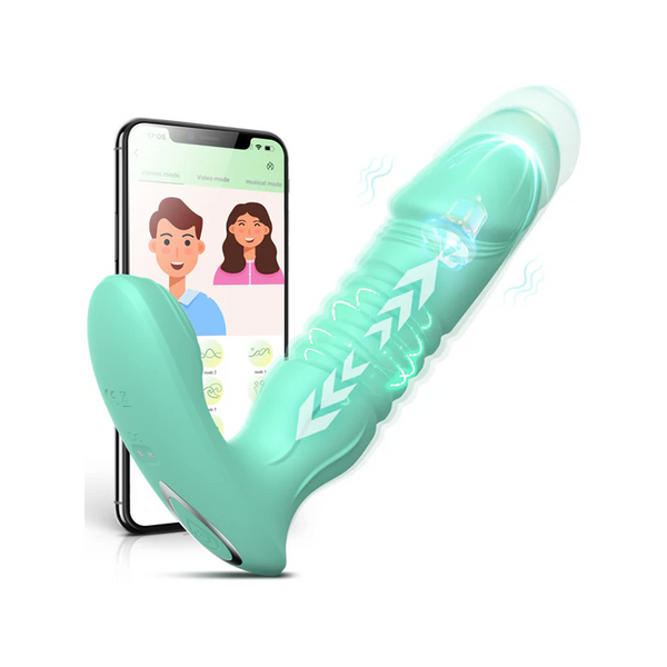 Vibrador de Punto G con Funciones de Empuje y Diseño Flexible