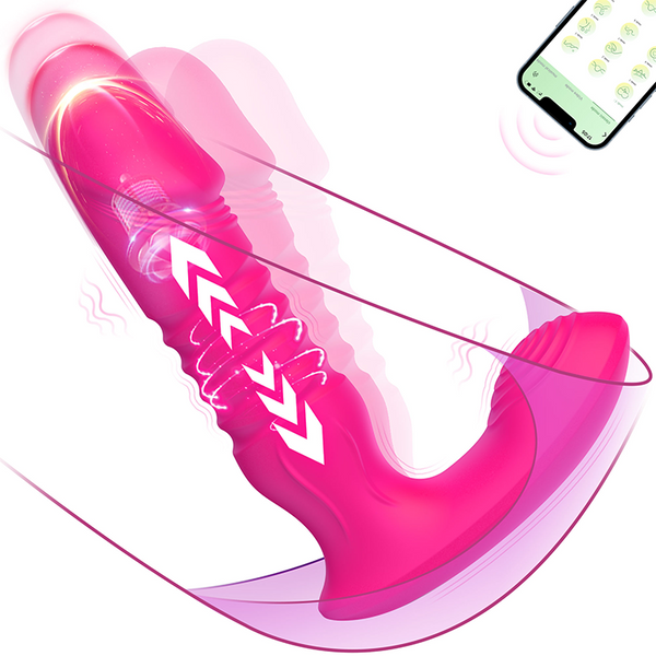 Dildo vibrador punto G con modos de empuje y vibración