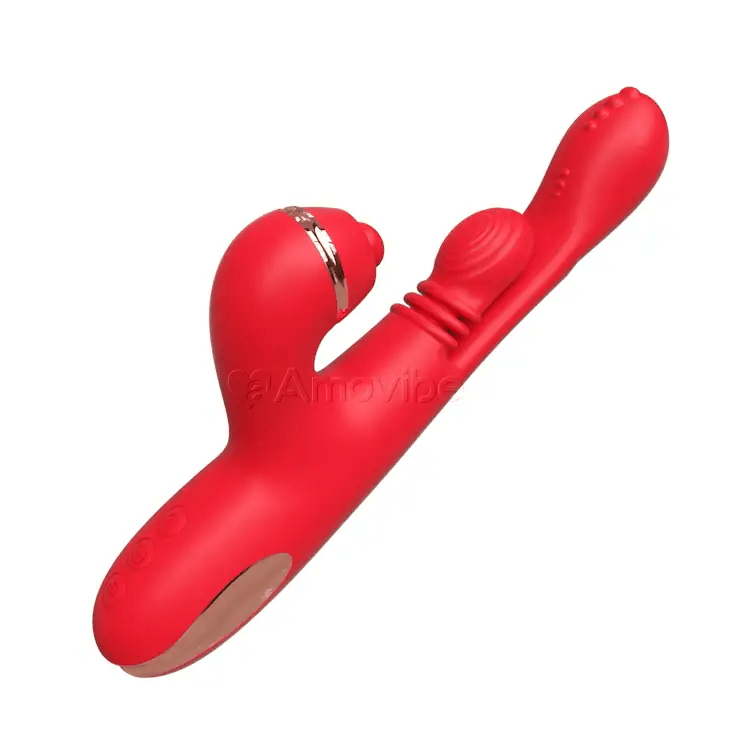 Vibrador Punto G con Movimiento Circular de Masaje, Vibración y 3 Fundas para Golpeteo del Clítoris, Cosquilleo y Lamedura