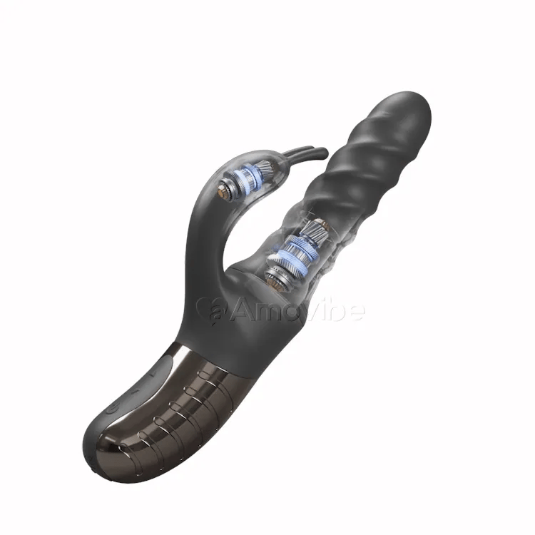 Masajeador de empuje y rotación 360° para placer del punto G y clítoris