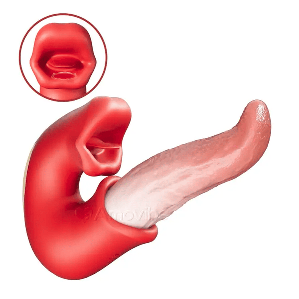 Vibrador consolador 3 en 1 - con punto G, clítoris y lengua, impermeable