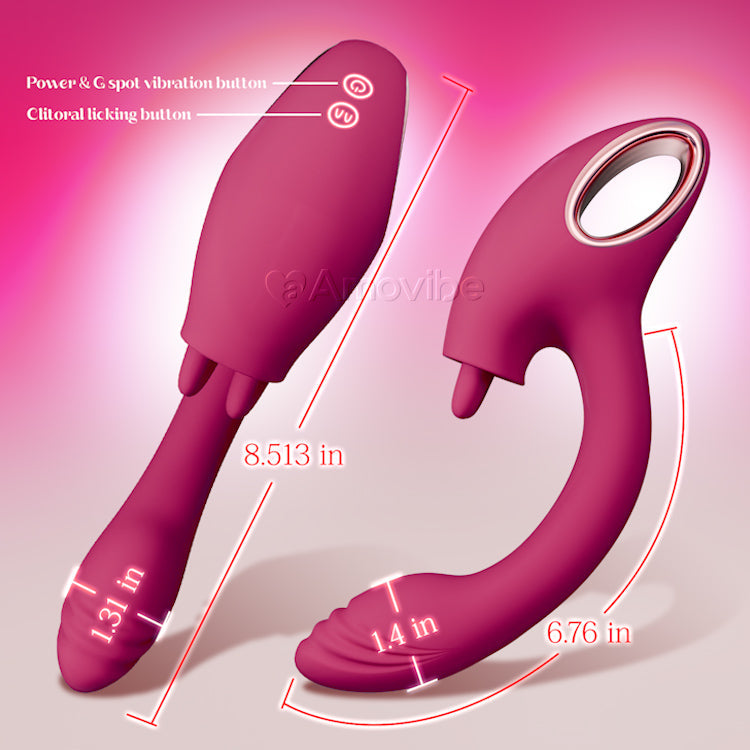 Vibrador Punto G con Función de Doble Lamer