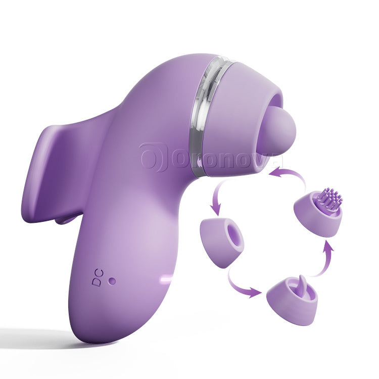 4-in-1 Vibrator Flapping + Licking + Brushing + Suction
