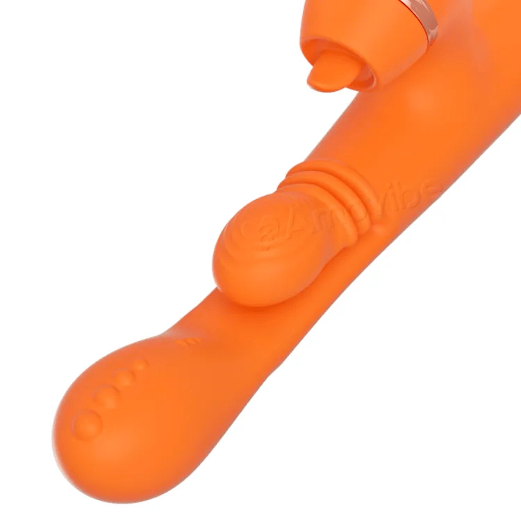 Vibrador Punto G con Movimiento Circular de Masaje, Vibración y 3 Fundas para Golpeteo del Clítoris, Cosquilleo y Lamedura