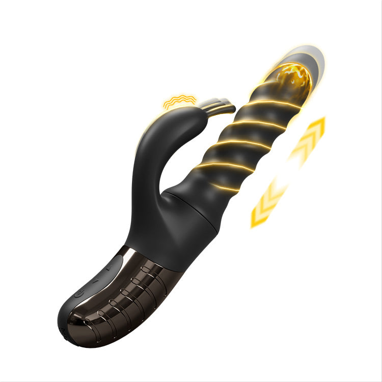 Masajeador de empuje y rotación 360° para placer del punto G y clítoris