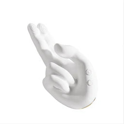 Handgeformter Wärmender Vibrator: 10 Vibrations- & 10 Klopfmodi für Dual-Finger-Stimulation