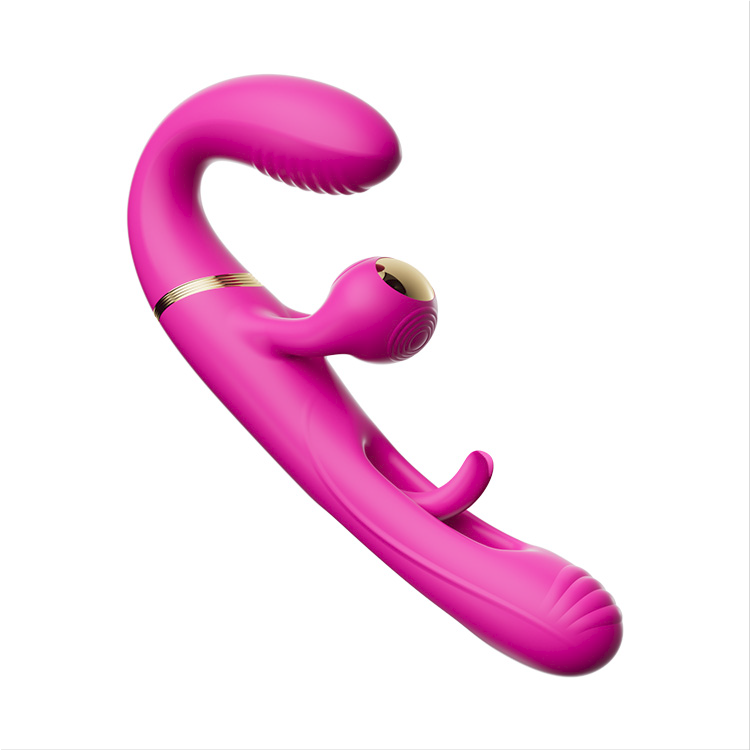 Dildo de Doble Extremo con 4 Motores y 10 Modos de Vibración y Golpeteo