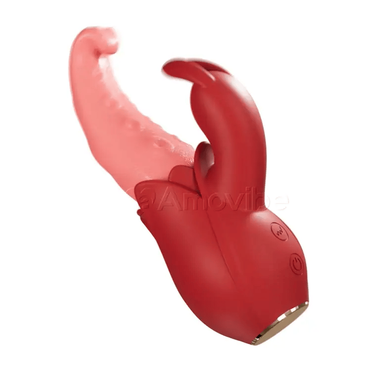 Vibrador de lengua 10 modos, doble estimulación, susurro silencioso