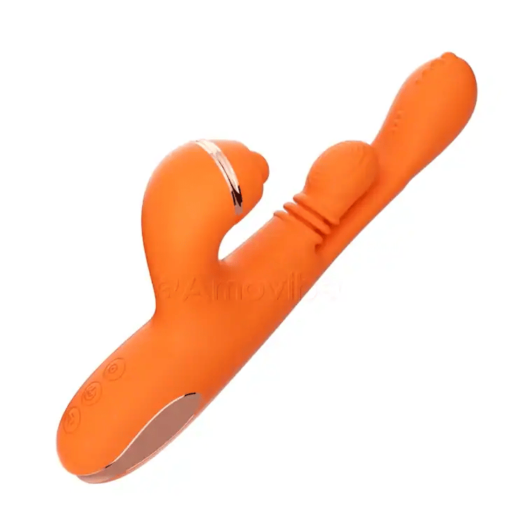 Vibrador Punto G con Movimiento Circular de Masaje, Vibración y 3 Fundas para Golpeteo del Clítoris, Cosquilleo y Lamedura