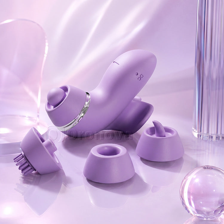 4-in-1 Vibrator Flapping + Licking + Brushing + Suction