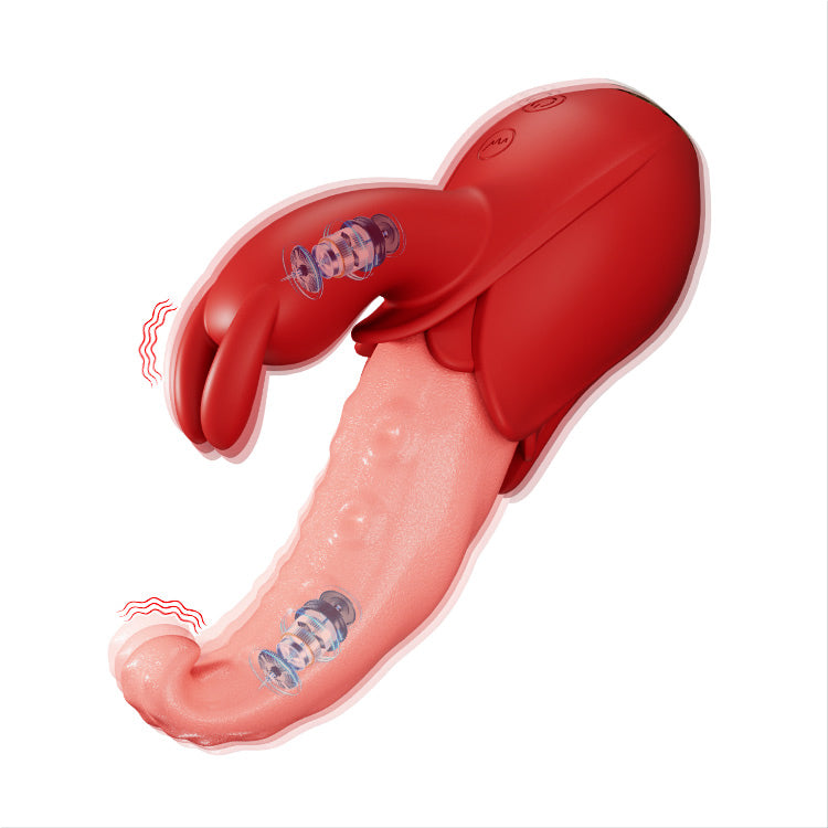Vibrador de lengua 10 modos, doble estimulación, susurro silencioso