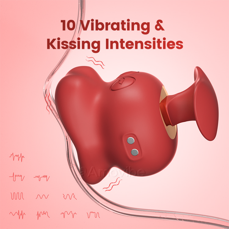Vibrador de Agarre para Dedos con 10 Besos y Vibraciones
