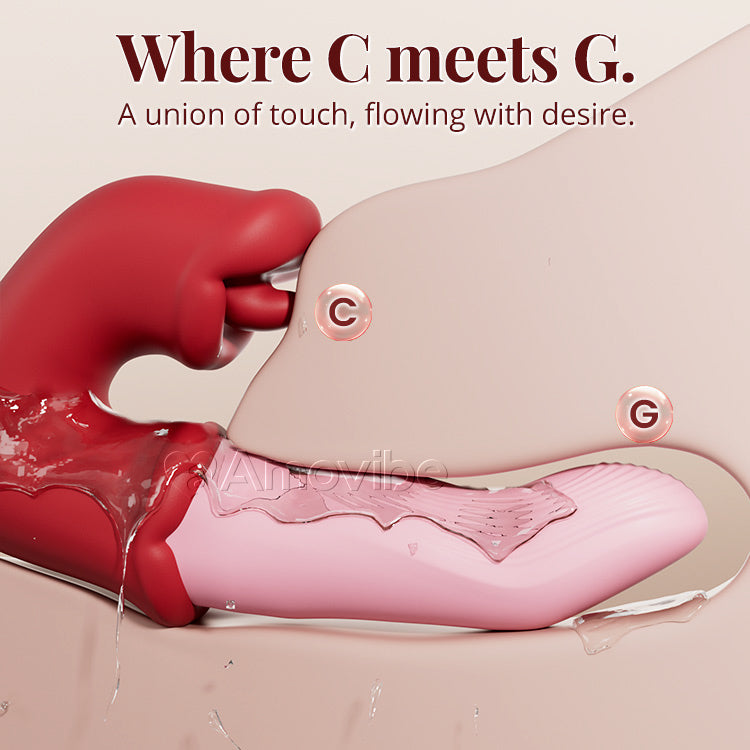 Vibrador para Punto G y Clítoris – Acción de Lengüetazo, Impermeable