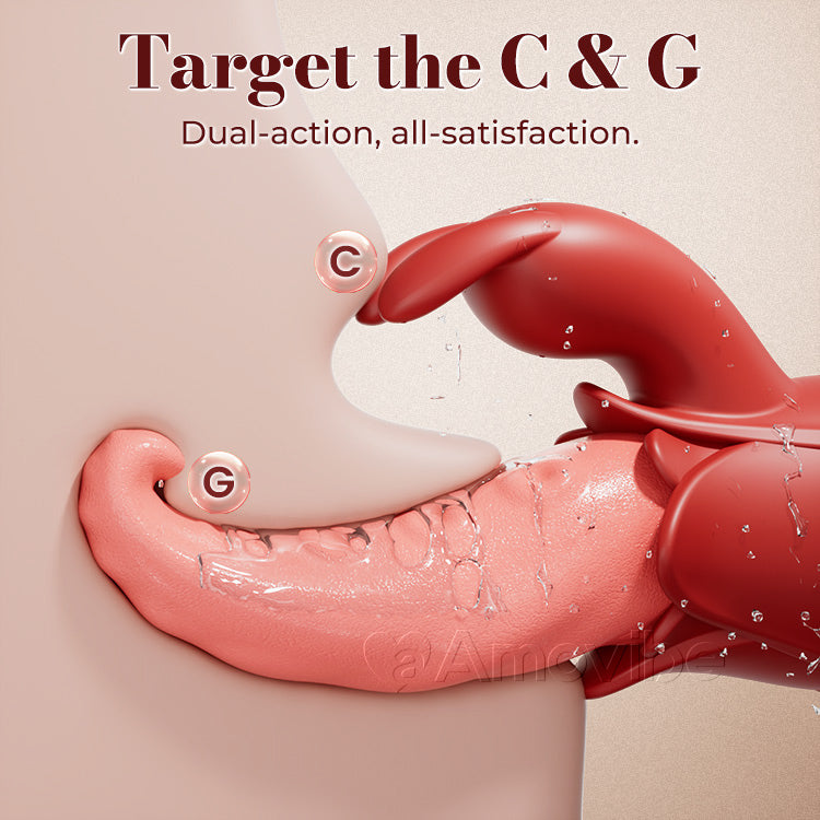 Vibrador de lengua 10 modos, doble estimulación, susurro silencioso