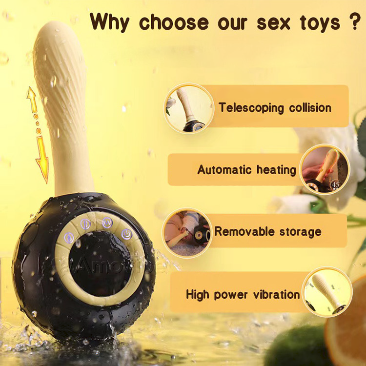 Máquina Sexual con Función de Empuje y Vibración, Calefacción y Control Remoto