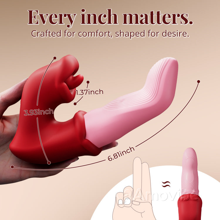Vibrador para Punto G y Clítoris – Acción de Lengüetazo, Impermeable
