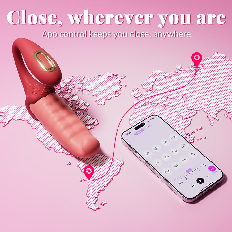 Vibrador para Punto G Controlado por Aplicación: Pulsante para Punto C, Silencioso