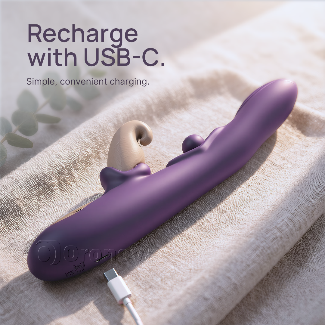 3-in-1 Flexible Vibrator Rotating + Tapping + Multi-Mode Vibration