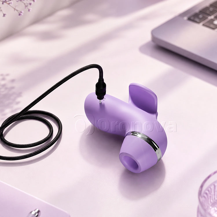 4-in-1 Vibrator Flapping + Licking + Brushing + Suction