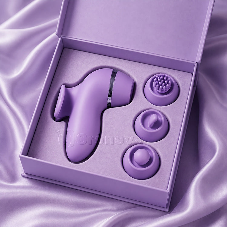 4-in-1 Vibrator Flapping + Licking + Brushing + Suction