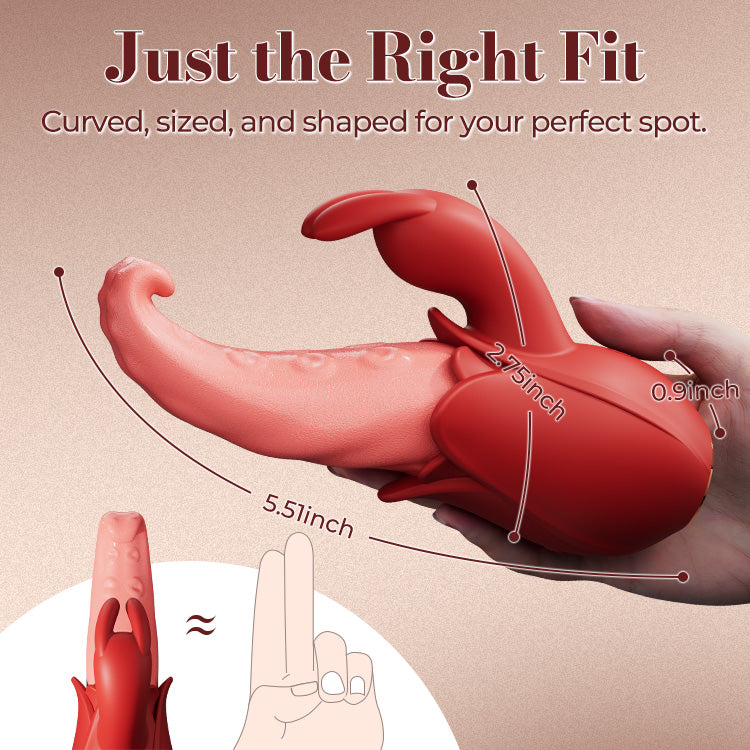 Vibrador de lengua 10 modos, doble estimulación, susurro silencioso
