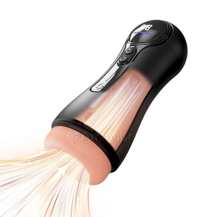 Masturbador masculino automático – 4 succiones, 9 vibraciones, pantalla LED