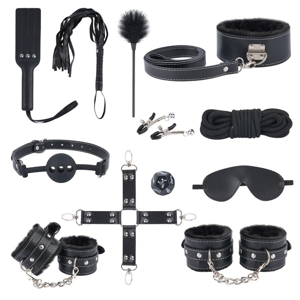 Kit de Bondage BDSM – Set de 12 Piezas de Restricción para Juego Erótico de Roles y Control
