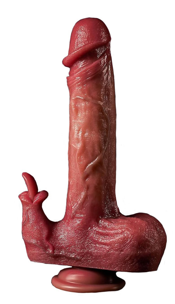 Consolador Bucal Dual-Vibrador Realista - Recargable por USB y Funcionamiento Silencioso