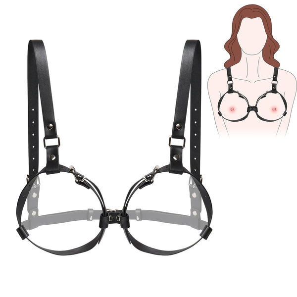 Conjunto de lencería BDSM - Restricciones de pecho de cuero para mujeres